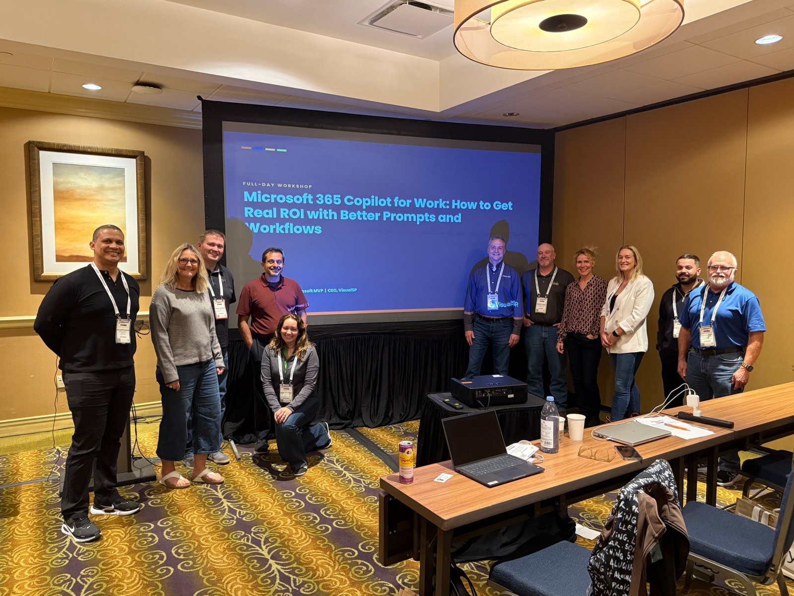 Asif Rehmani with the class at his full-day Microsoft 365 Copilot workshop, Community Summit North America, Nashville, October 11, 2026